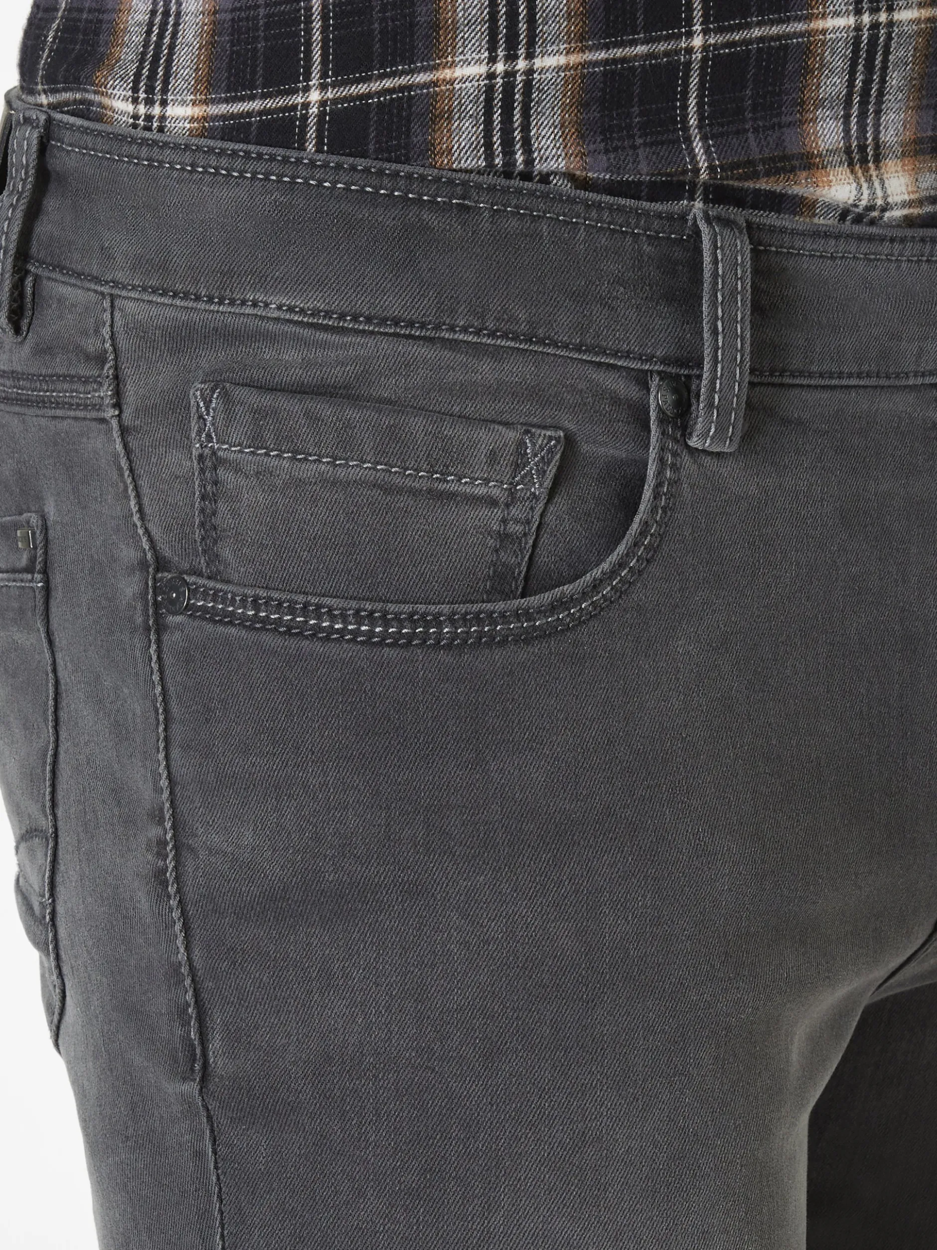 Paddock`s Herren 5-Pocket Jeans - PIPE Slim Fit in grau