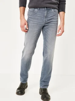 Paddock`s Herren 5-Pocket Jeans - PIPE Slim Fit in grau