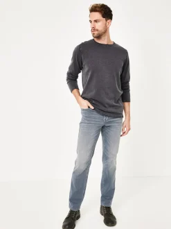 Paddock`s Herren 5-Pocket Jeans - PIPE Slim Fit in grau