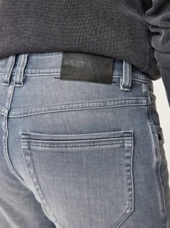 Paddock`s Herren 5-Pocket Jeans - PIPE Slim Fit in grau