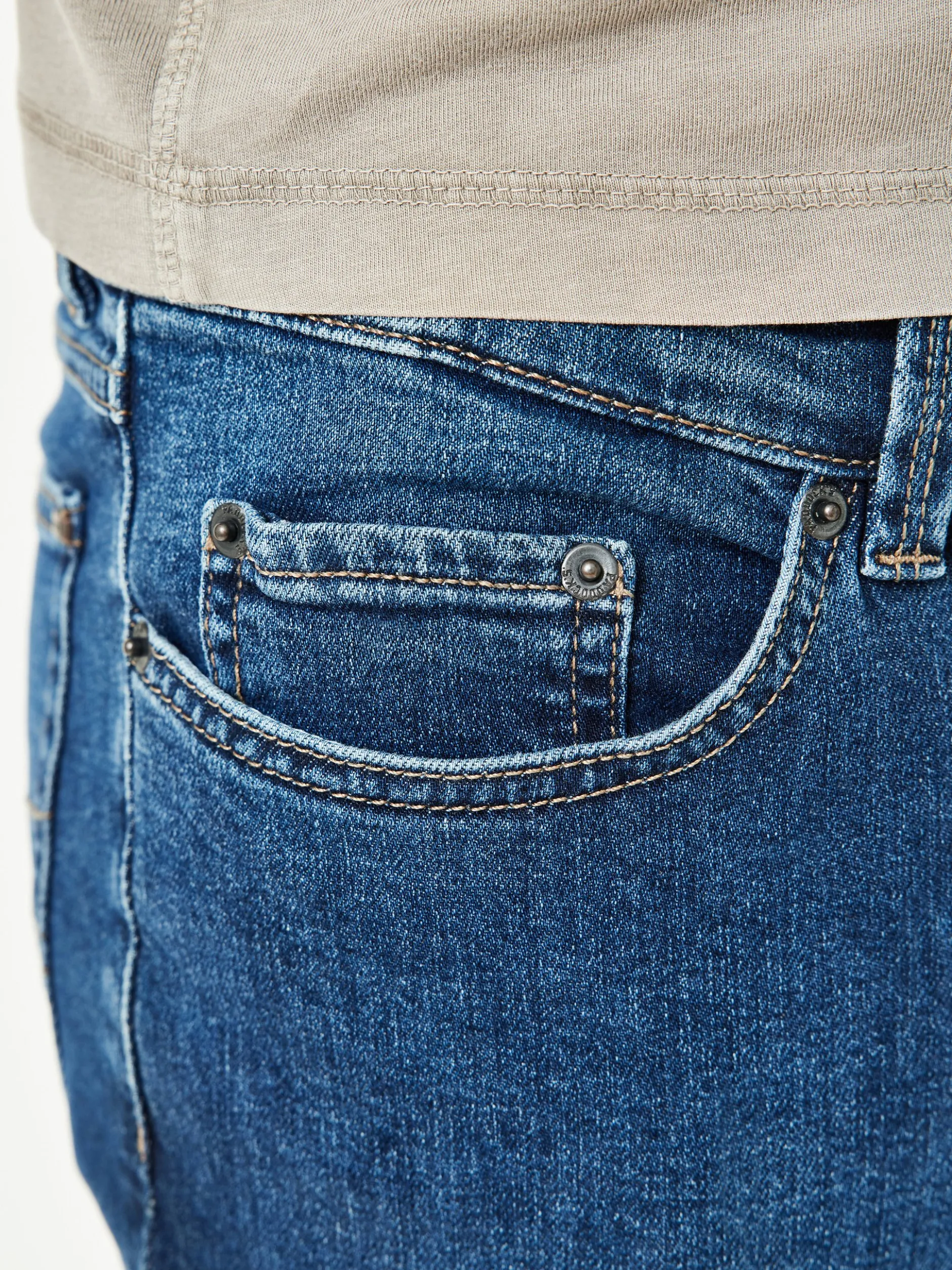 Paddock`s Herren 5-Pocket Jeans - PIPE Slim Fit in dark stone