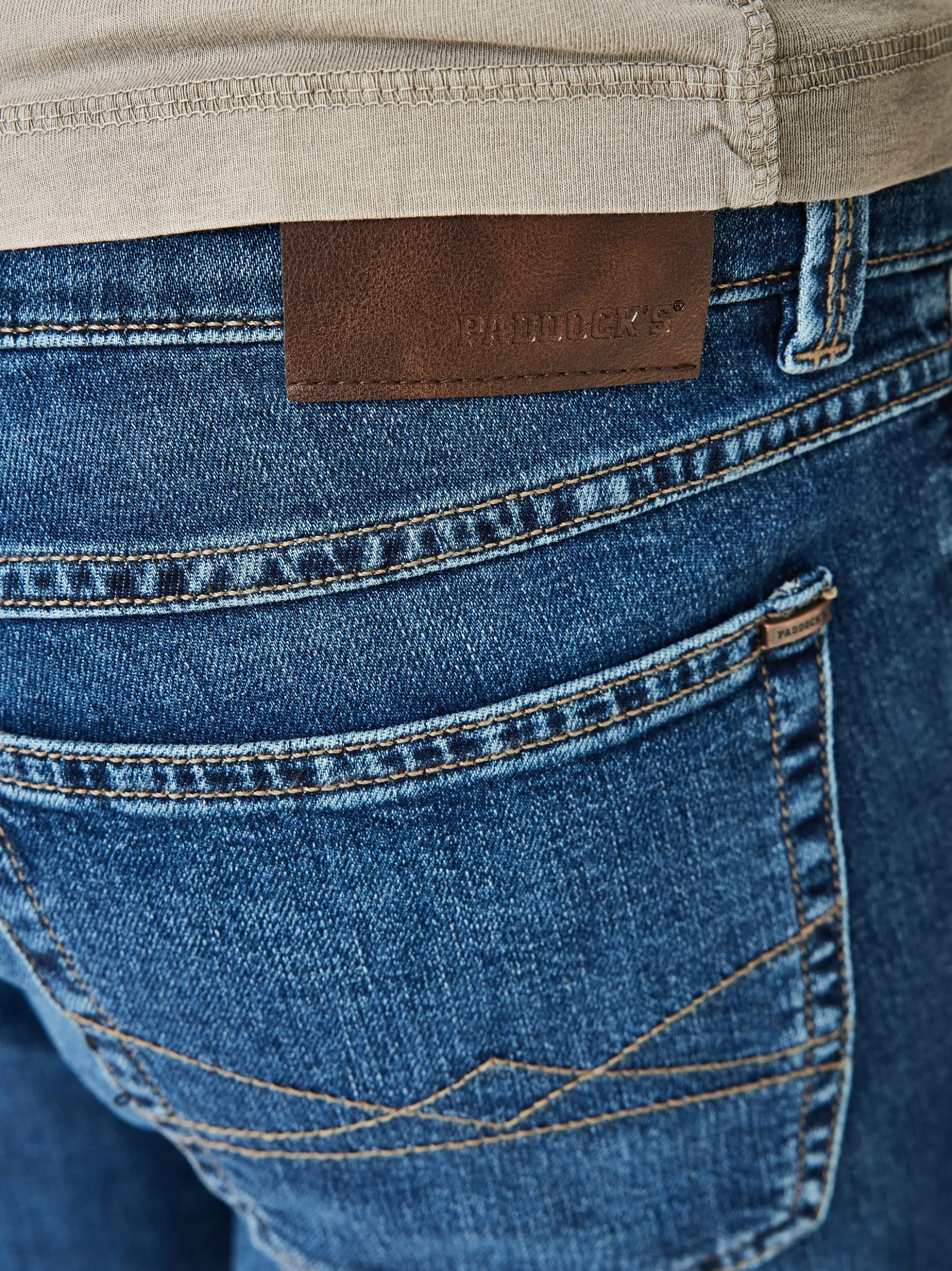 Paddock`s Herren 5-Pocket Jeans - PIPE Slim Fit in dark stone
