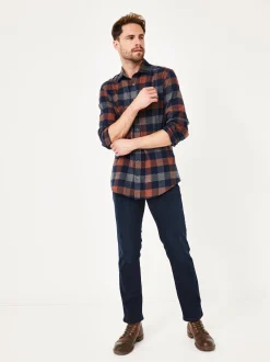 Paddock`s Herren 5-Pocket Jeans - PIPE Saddle Stitch Slim Fit in dark stone