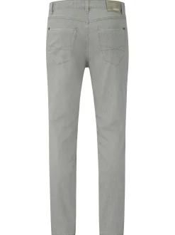 Paddock`s Herren 5-Pocket Jeans - PIPE Slim Fit in hellgrau