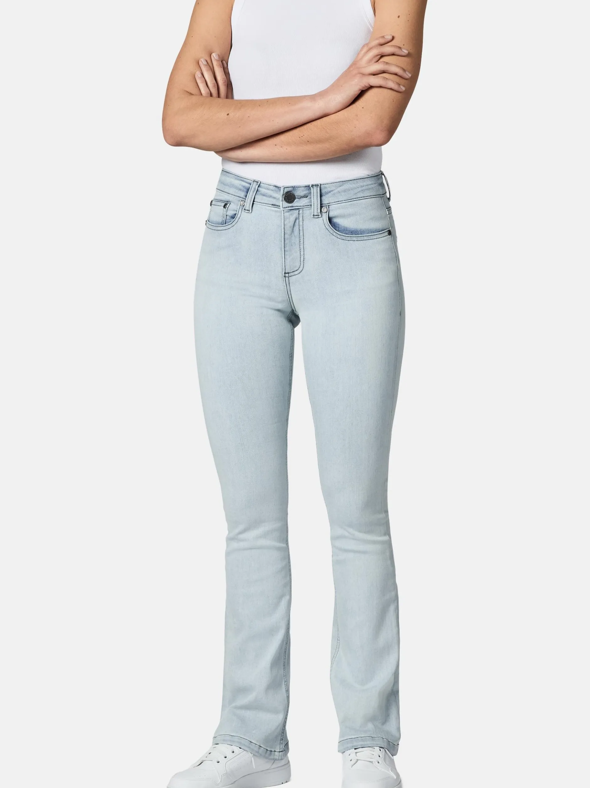 Peak Time Damen Bootcut-Jeans - Zenita in hellblau