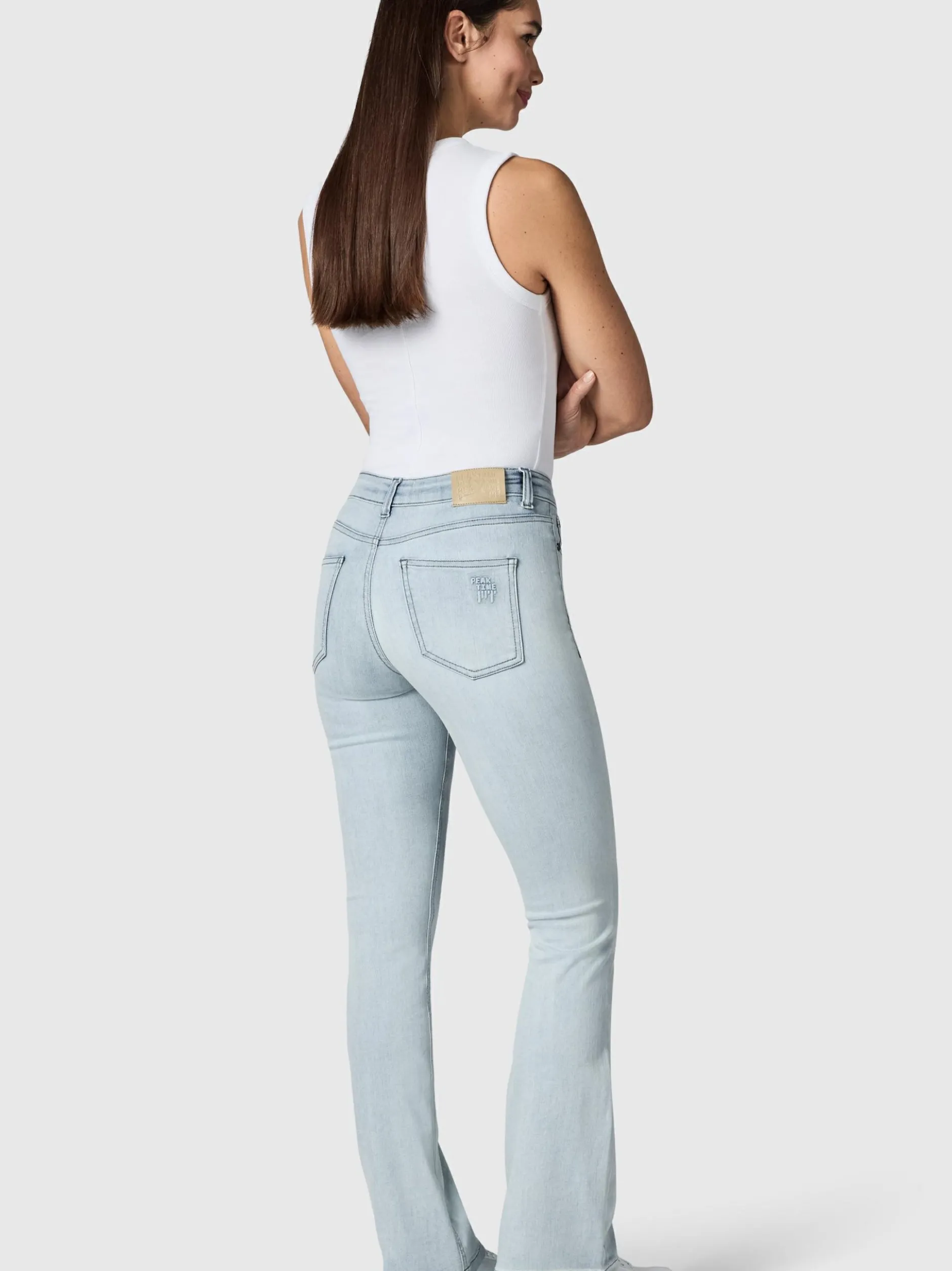 Peak Time Damen Bootcut-Jeans - Zenita in hellblau