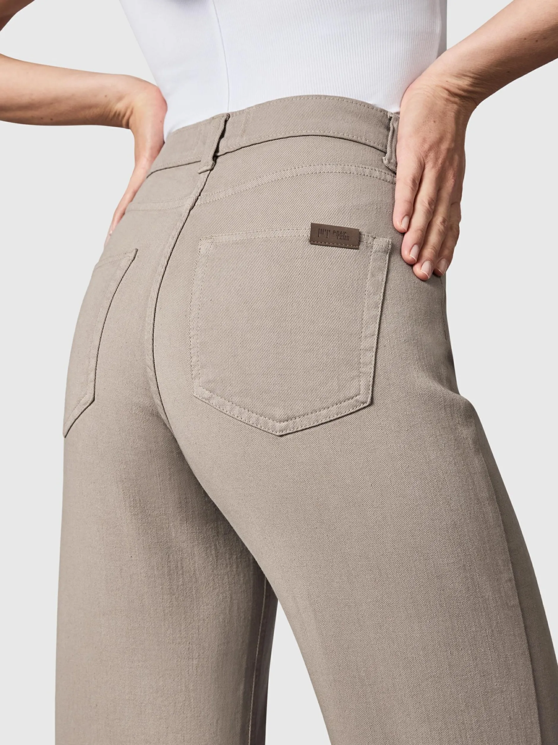 Peak Time Damen Chinohose - Cyrele in taupe