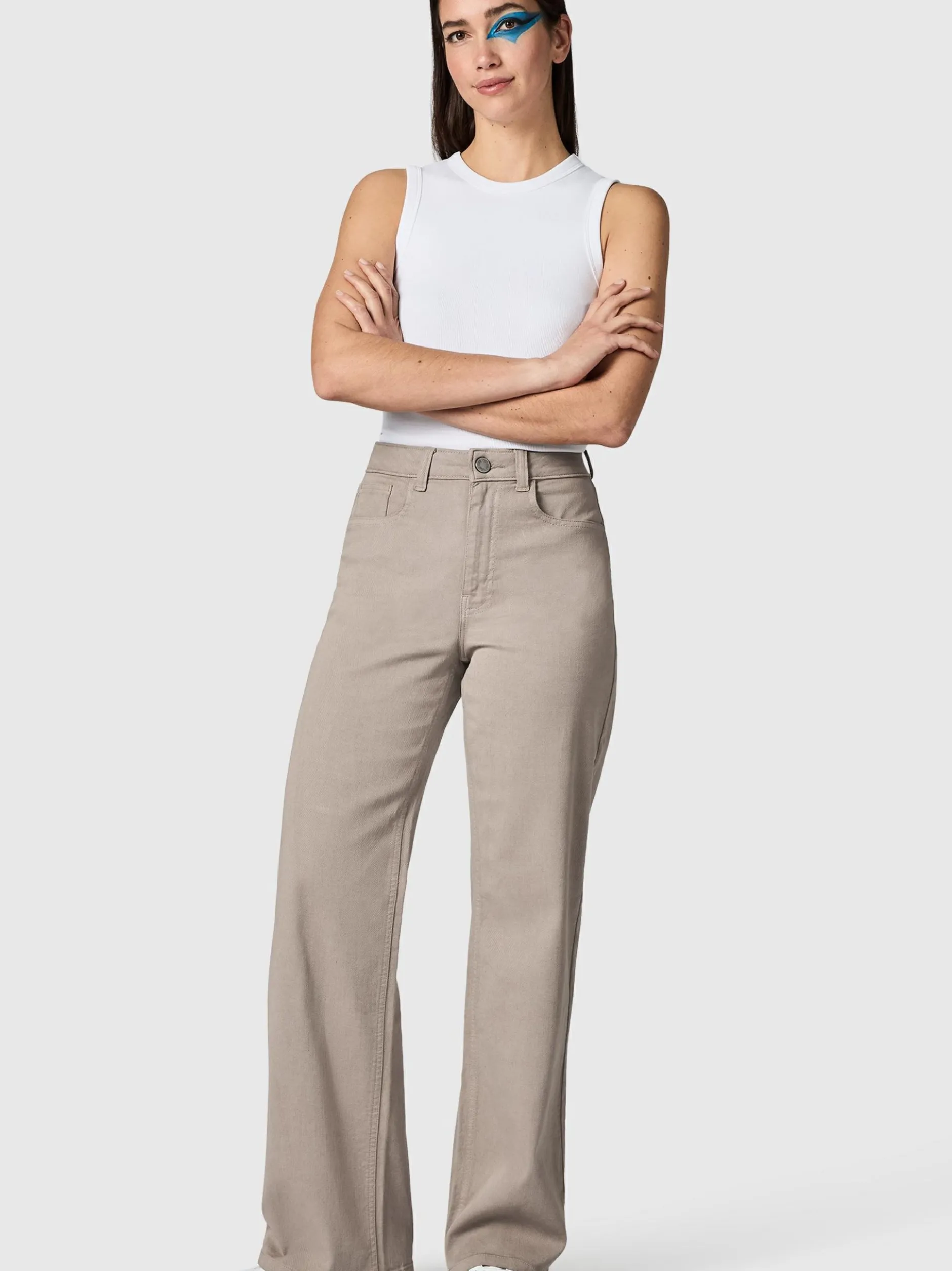 Peak Time Damen Chinohose - Cyrele in taupe