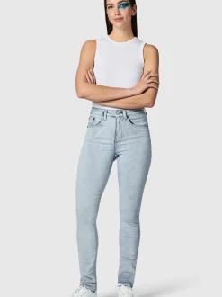 Peak Time Damen Skinny-fit-Jeans - Lunara in hellblau