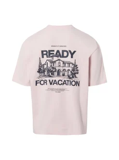 PEGADOR Herren T-Shirt in rosa schwarz - Ärmel: kurzarm