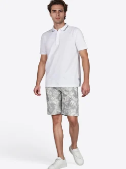 Pierre Cardin Herren Bermuda Strasbourg in grau weiß