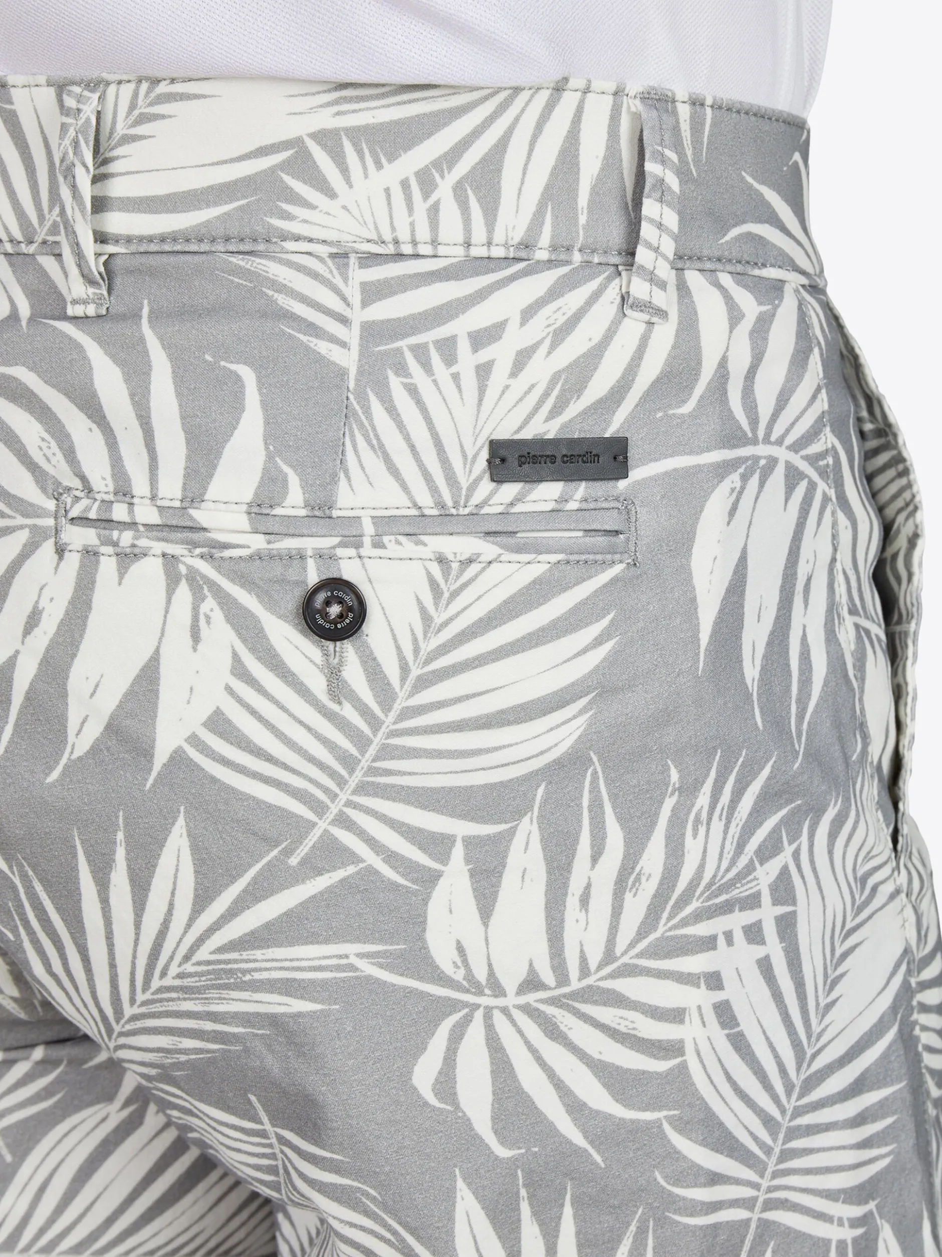 Pierre Cardin Herren Bermuda Strasbourg in grau weiß