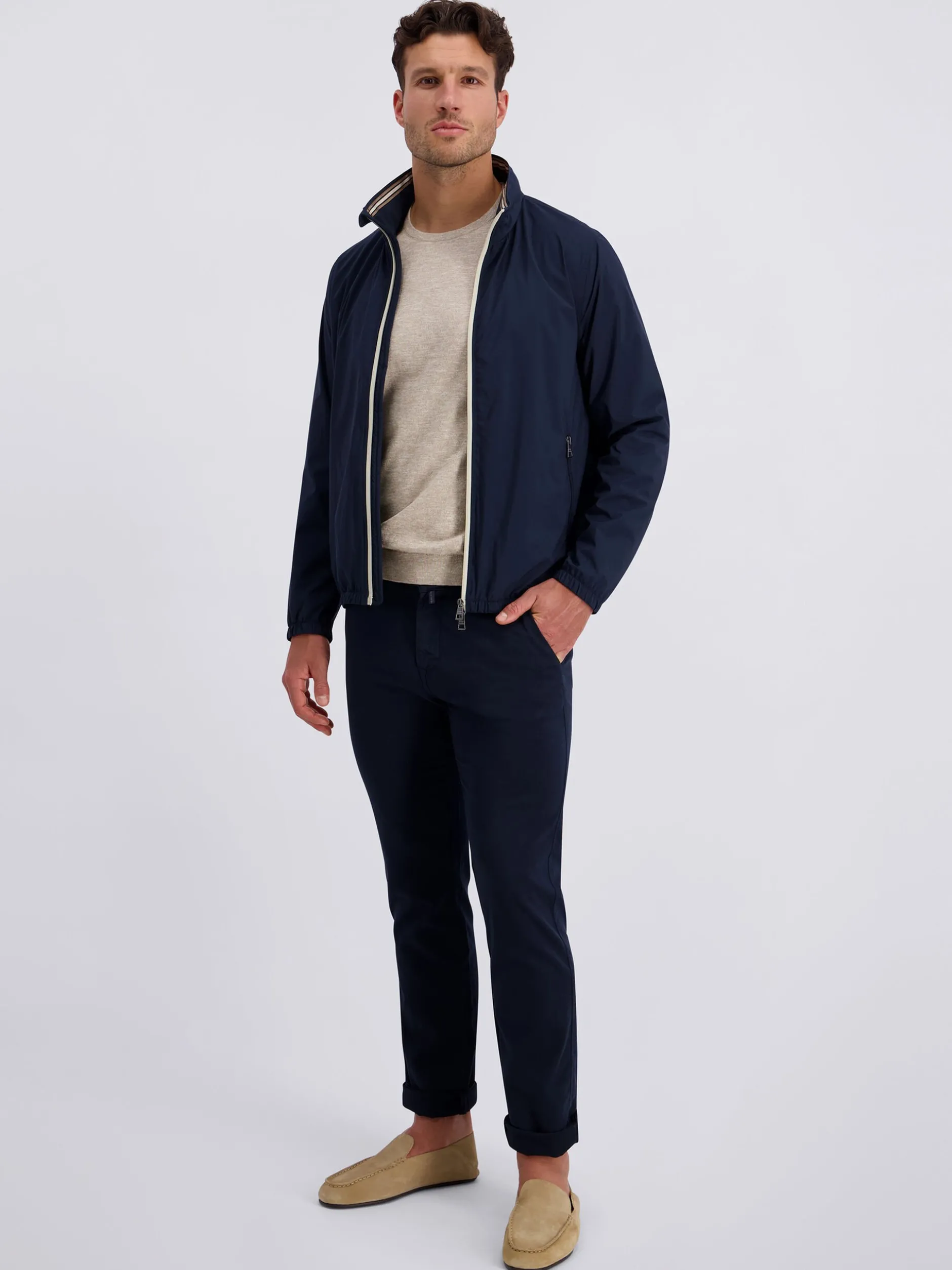 Pierre Cardin Herren Chino Castres in blau - Länge: lang
