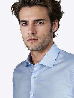 Pierre Cardin Herren Hemd in hellblau - Ärmel: langarm