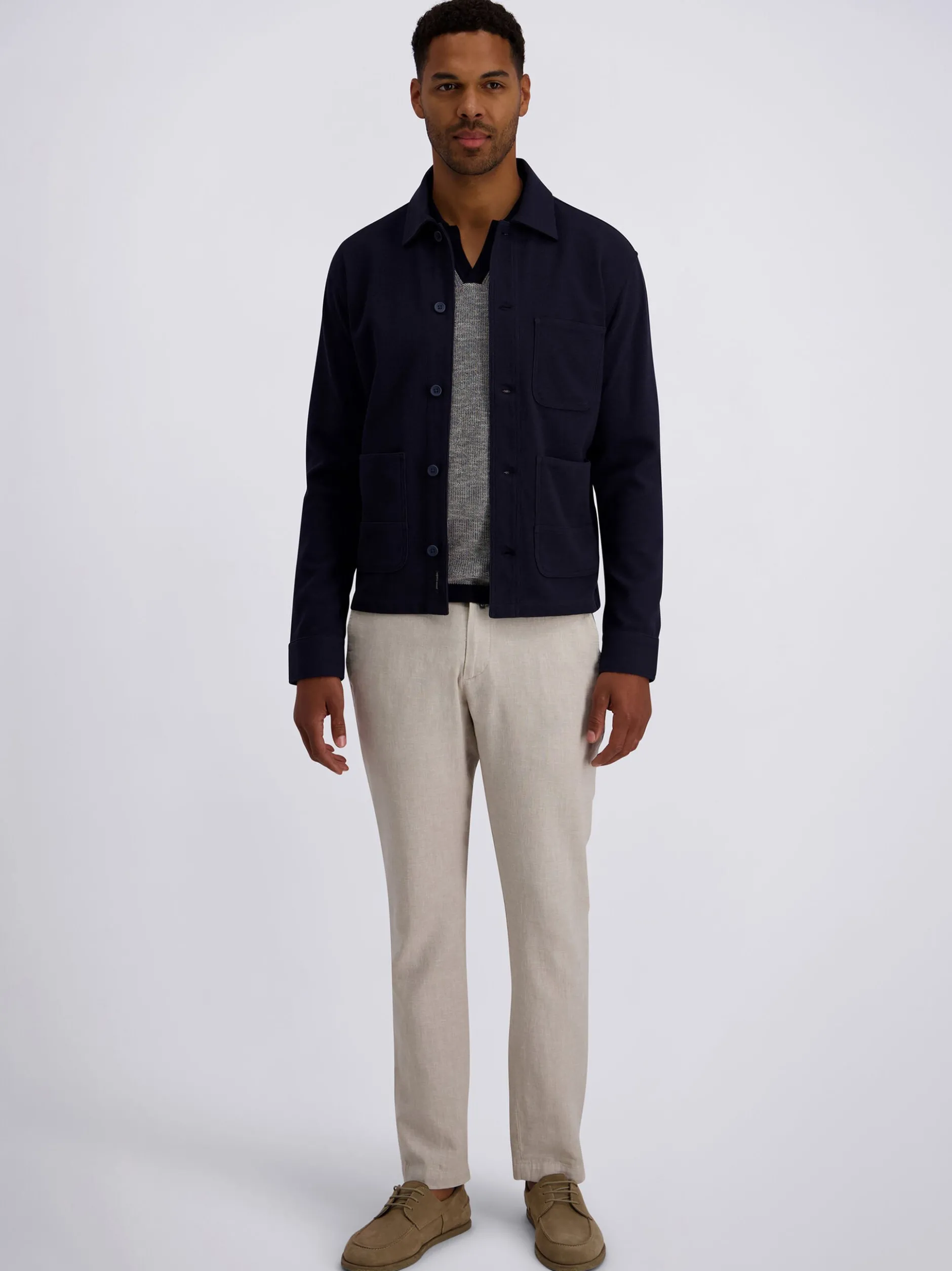 Pierre Cardin Herren Hemdjacke in marine
