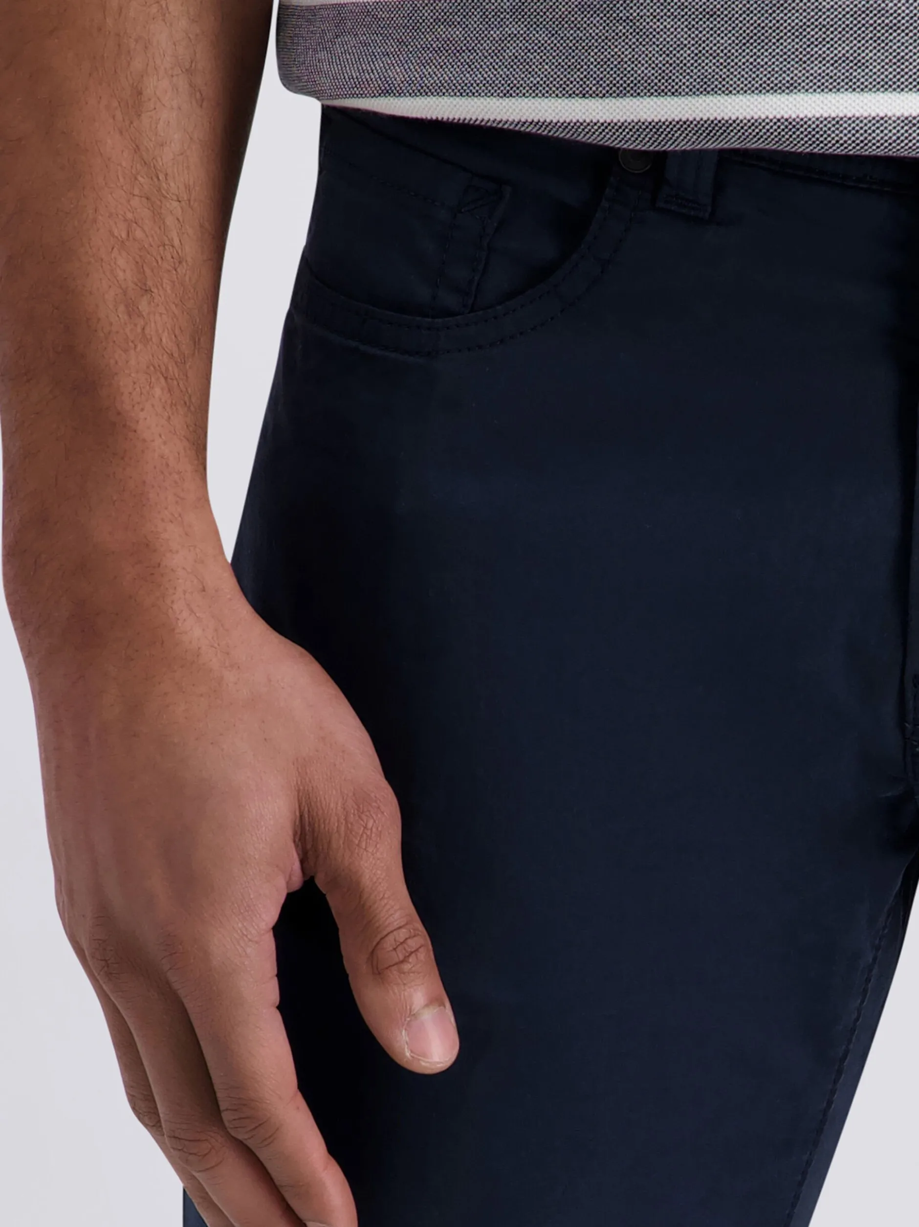 Pierre Cardin Herren Hose Lyon in blau - Länge: lang