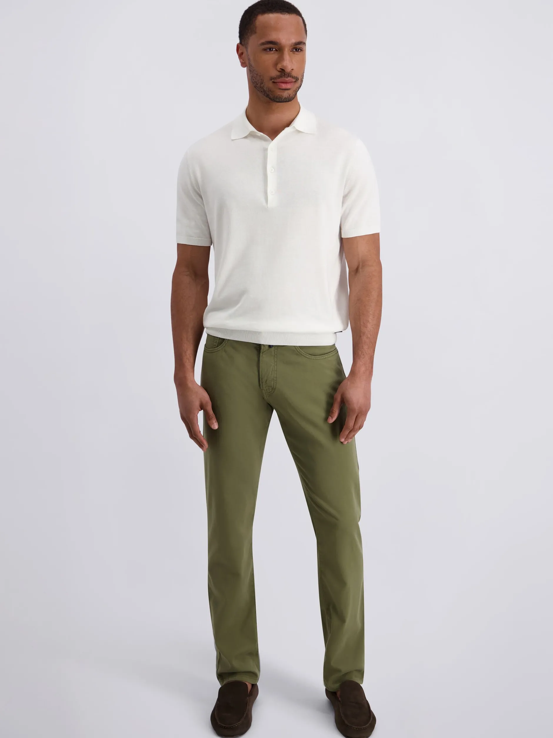 Pierre Cardin Herren Hose Lyon in khaki - Länge: lang
