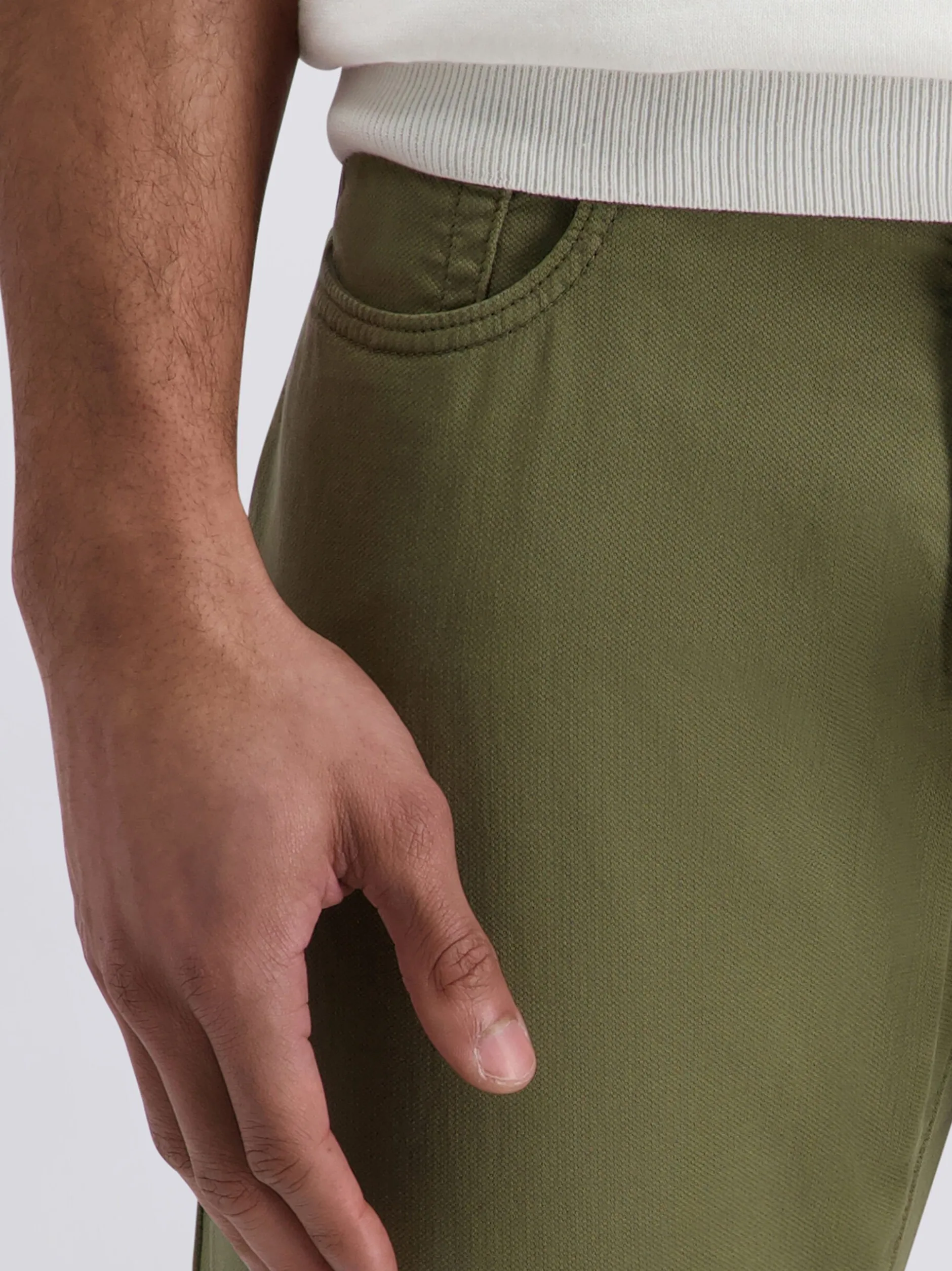 Pierre Cardin Herren Hose Lyon in khaki - Länge: lang