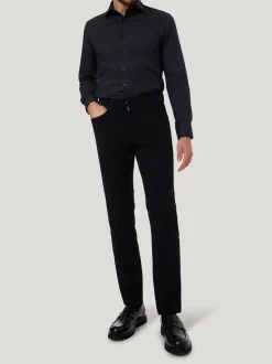 Pierre Cardin Herren Hose Lyon in schwarz - Länge: lang
