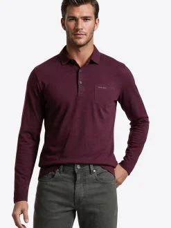 Pierre Cardin Herren Langarmshirt in rot