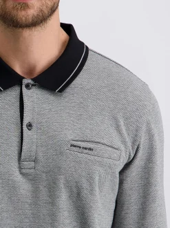 Pierre Cardin Herren Langarmshirt in schwarz
