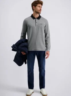 Pierre Cardin Herren Langarmshirt in schwarz