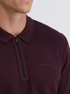 Pierre Cardin Herren Langarmshirt in bordeaux