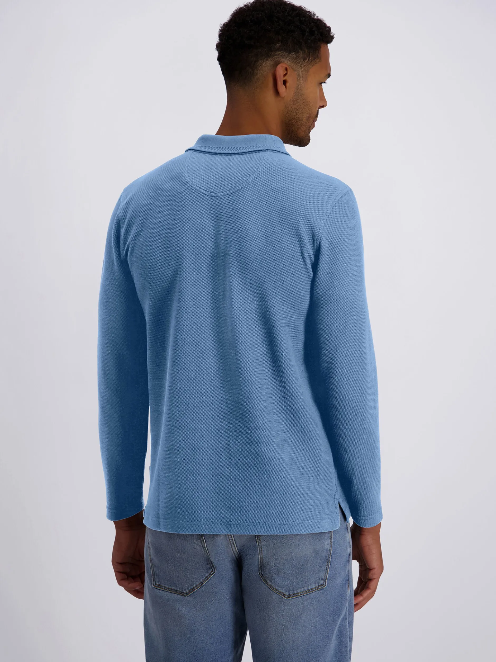 Pierre Cardin Herren Langarmshirt in hellblau