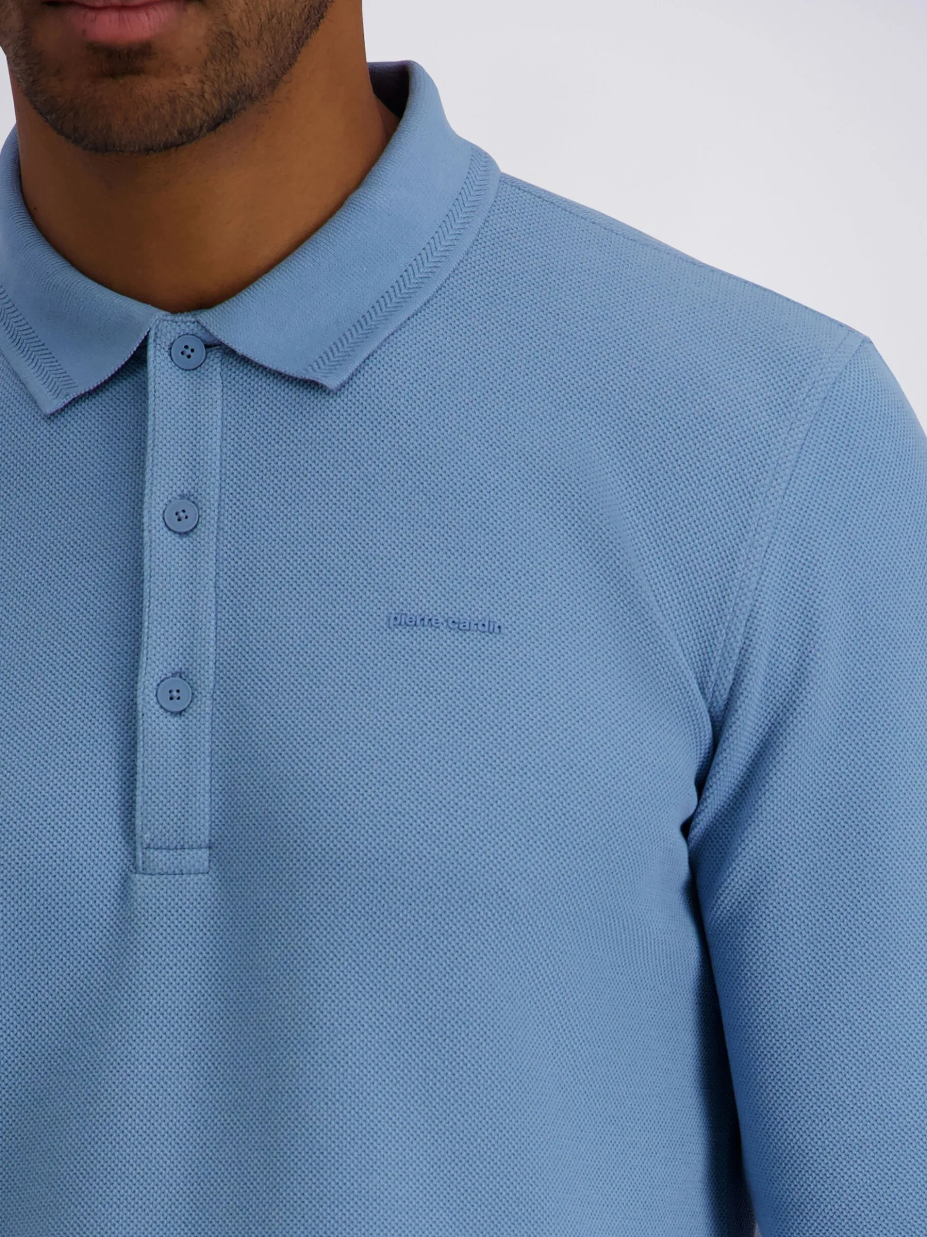Pierre Cardin Herren Langarmshirt in hellblau