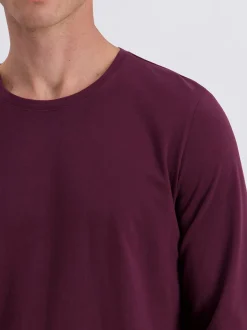 Pierre Cardin Herren Langarmshirt in bordeaux