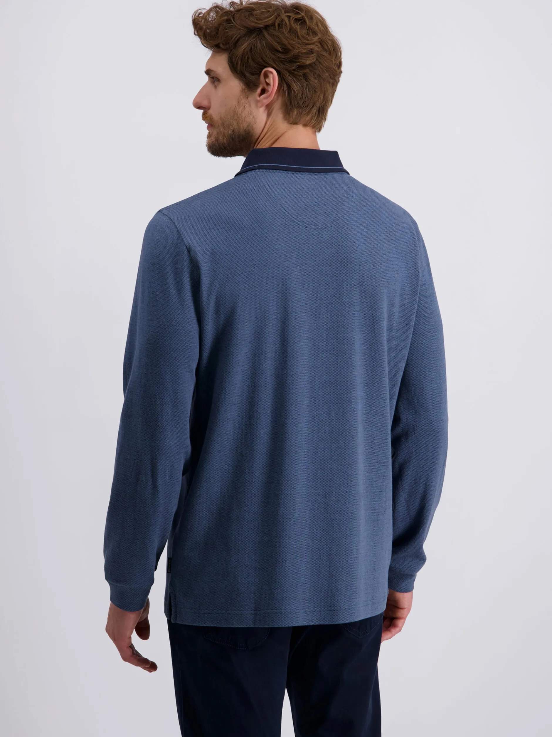 Pierre Cardin Herren Langarmshirt in blau