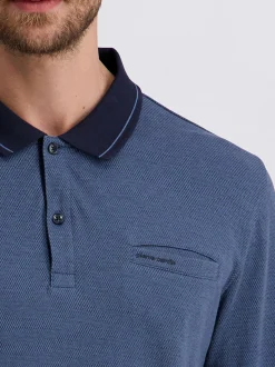 Pierre Cardin Herren Langarmshirt in blau