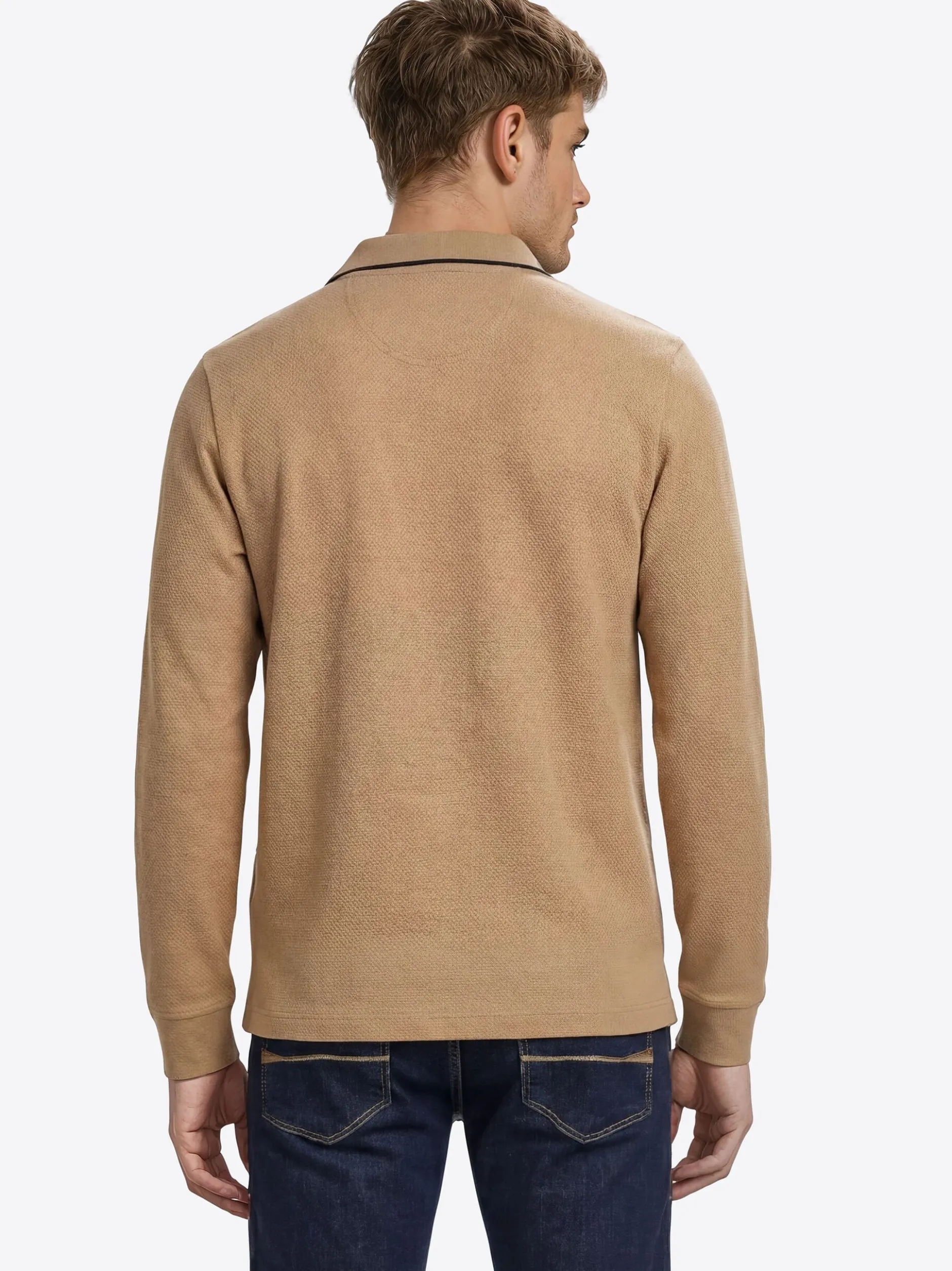 Pierre Cardin Herren Langarmshirt in camel