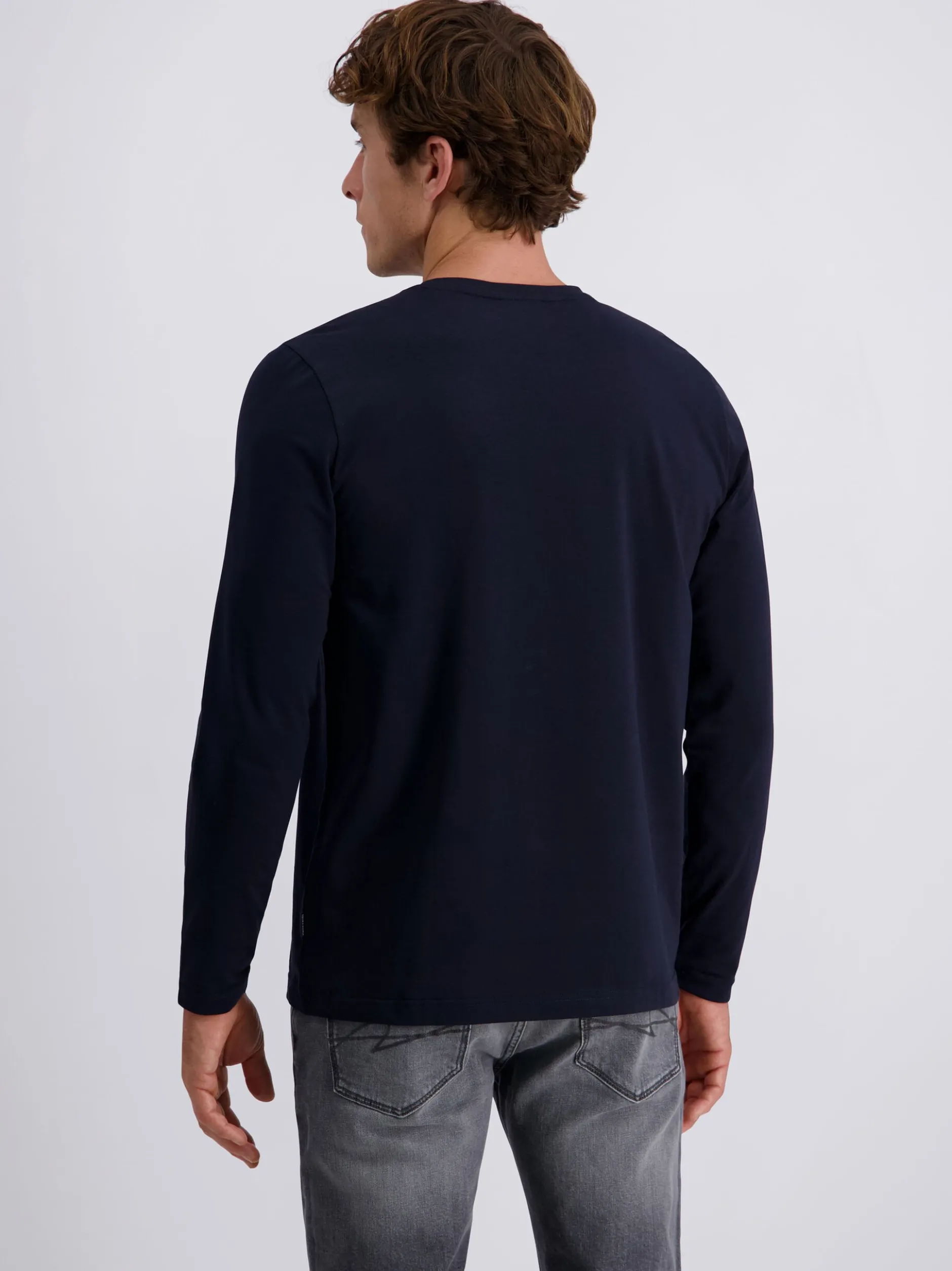 Pierre Cardin Herren Langarmshirt in blau
