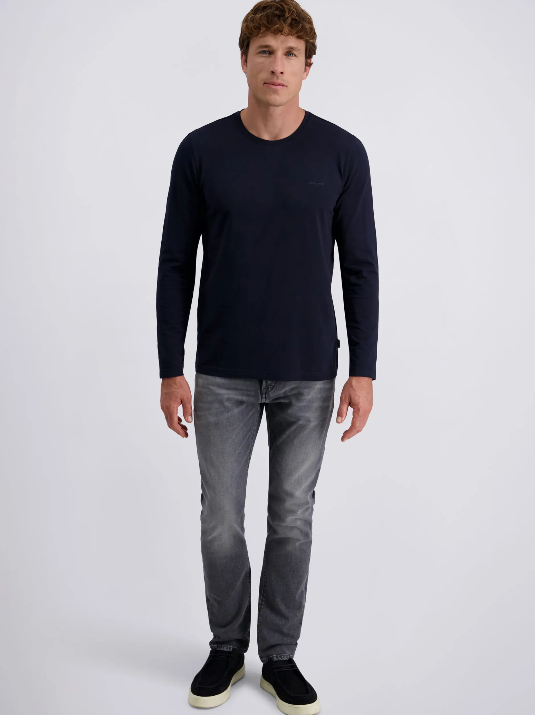 Pierre Cardin Herren Langarmshirt in blau