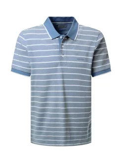 Pierre Cardin Herren Poloshirt in hellblau weiß