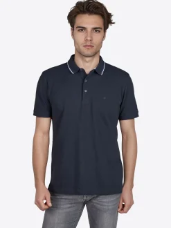 Pierre Cardin Herren Polo-Shirt in blau - Ärmel: kurzarm