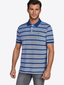 Pierre Cardin Herren Polo-Shirt in blau - Ärmel: kurzarm