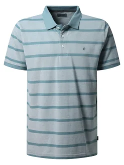 Pierre Cardin Herren Polo-Shirt in grau - Ärmel: kurzarm