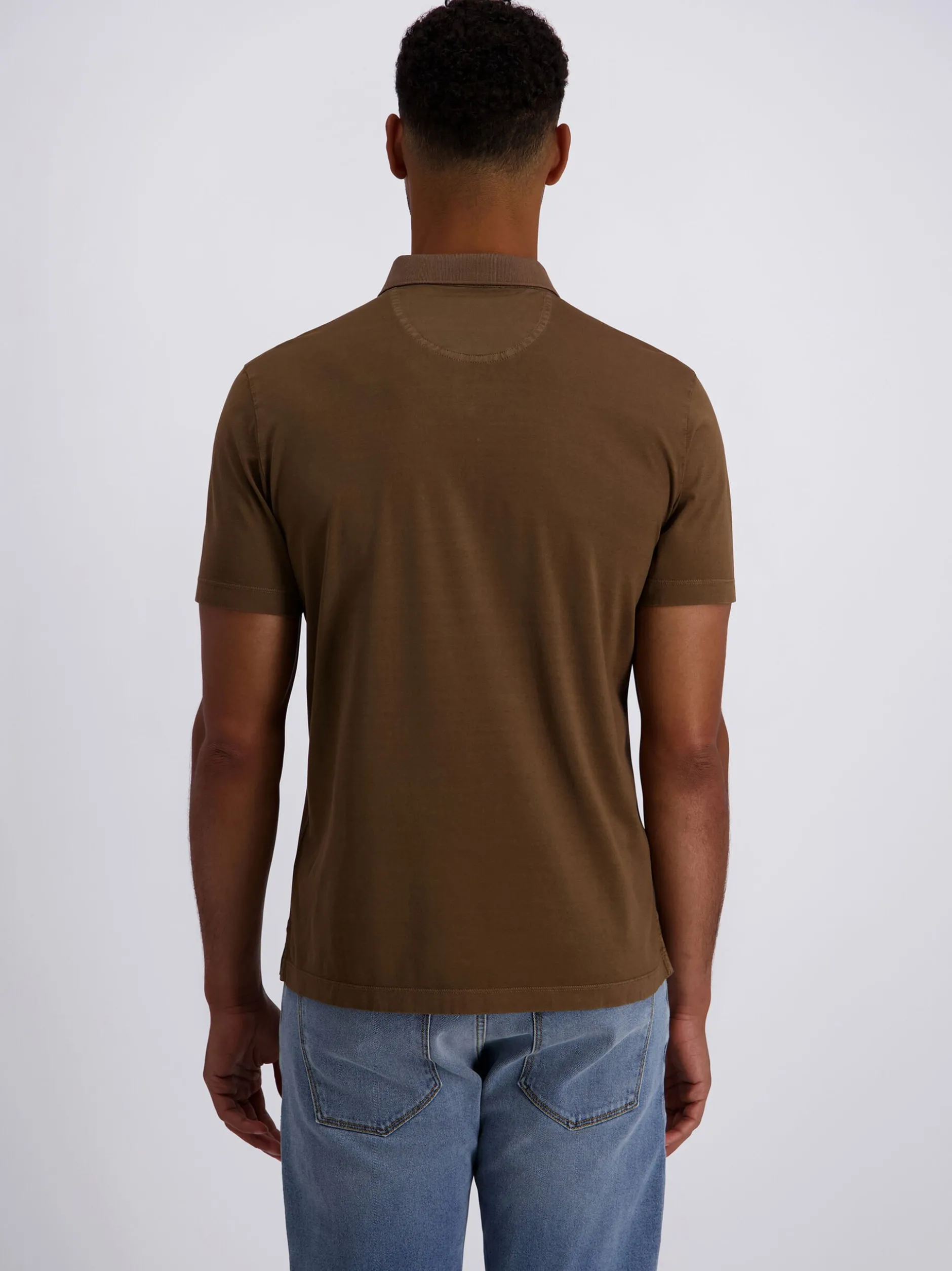 Pierre Cardin Herren Poloshirt in braun - Ärmel: kurzarm