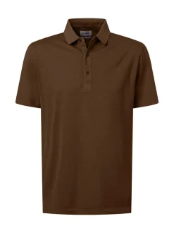 Pierre Cardin Herren Poloshirt in braun - Ärmel: kurzarm