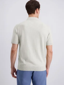 Pierre Cardin Herren Poloshirt in ecru - Ärmel: kurzarm