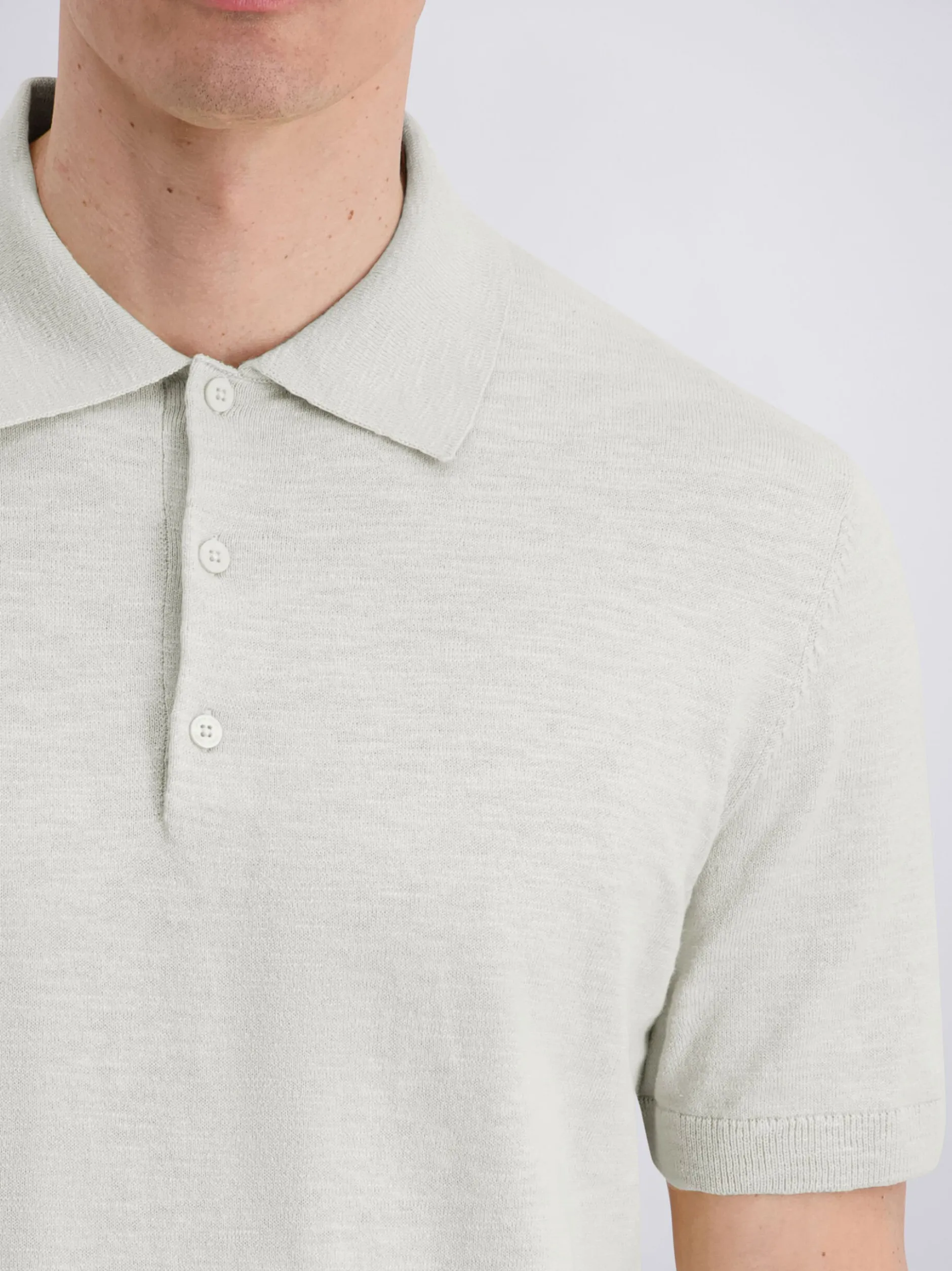 Pierre Cardin Herren Poloshirt in ecru - Ärmel: kurzarm