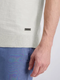 Pierre Cardin Herren Poloshirt in ecru - Ärmel: kurzarm