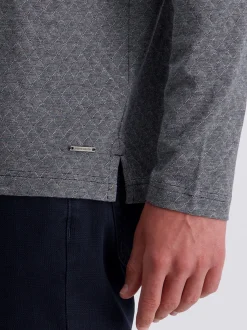 Pierre Cardin Herren Poloshirt in grau - Ärmel: langarm