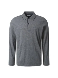 Pierre Cardin Herren Poloshirt in grau - Ärmel: langarm
