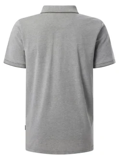 Pierre Cardin Herren Polo-Shirt in grau - Ärmel: kurzarm