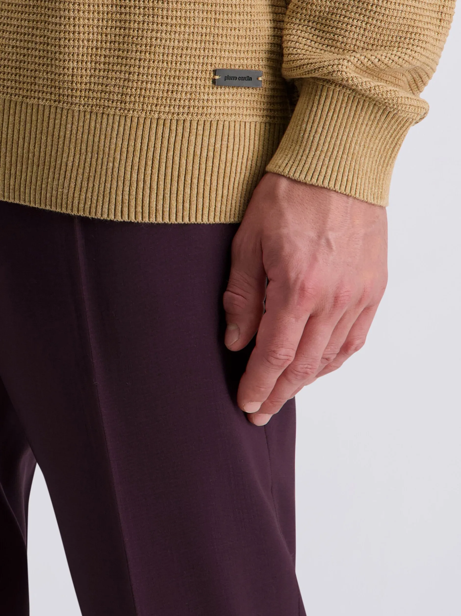 Pierre Cardin Herren Pullover in beige - Ärmel: langarm