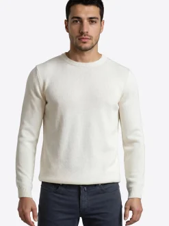 Pierre Cardin Herren Pullover in weiß - Ärmel: langarm