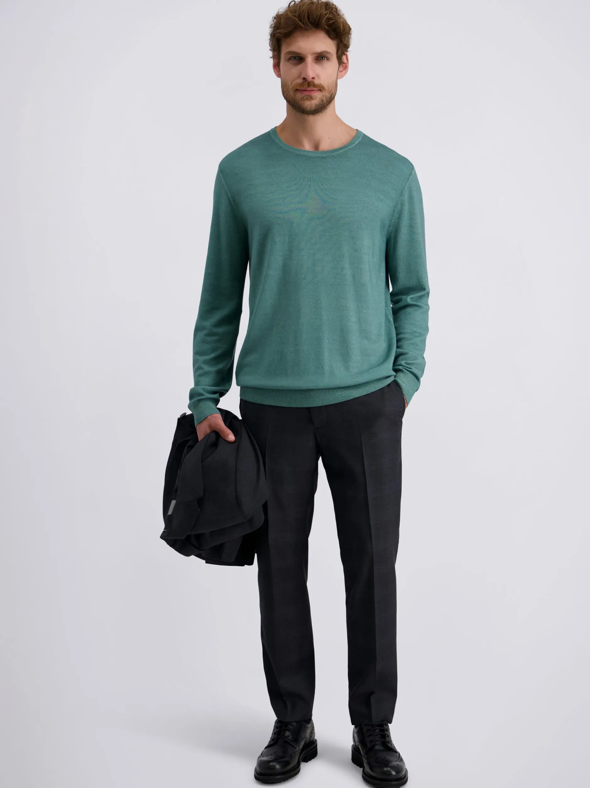 Pierre Cardin Herren Pullover in grün - Ärmel: langarm
